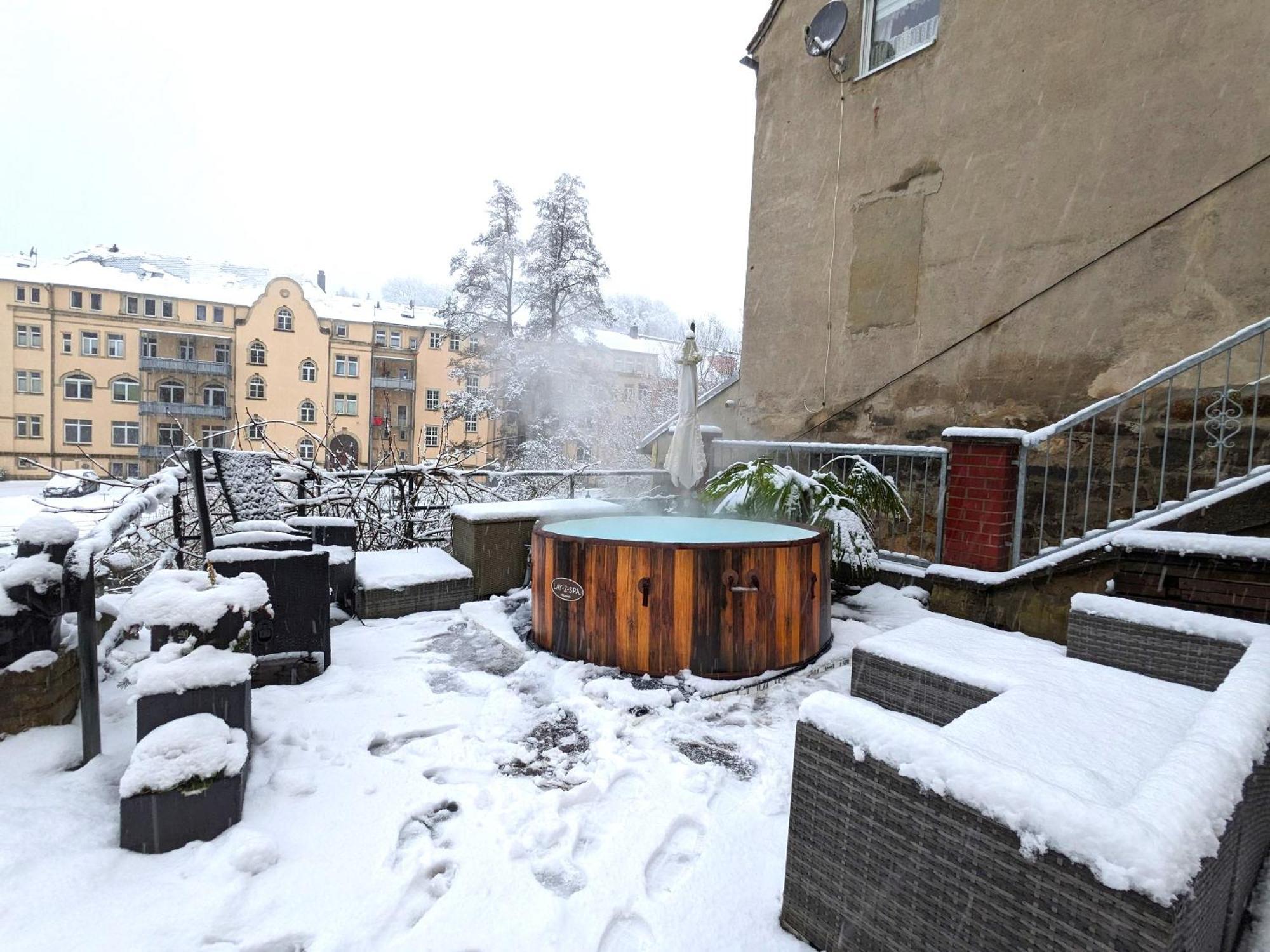 Uo2 - Urlaubsmagie - Garten, Whirlpool, Sauna Apartman Sebnitz Kültér fotó