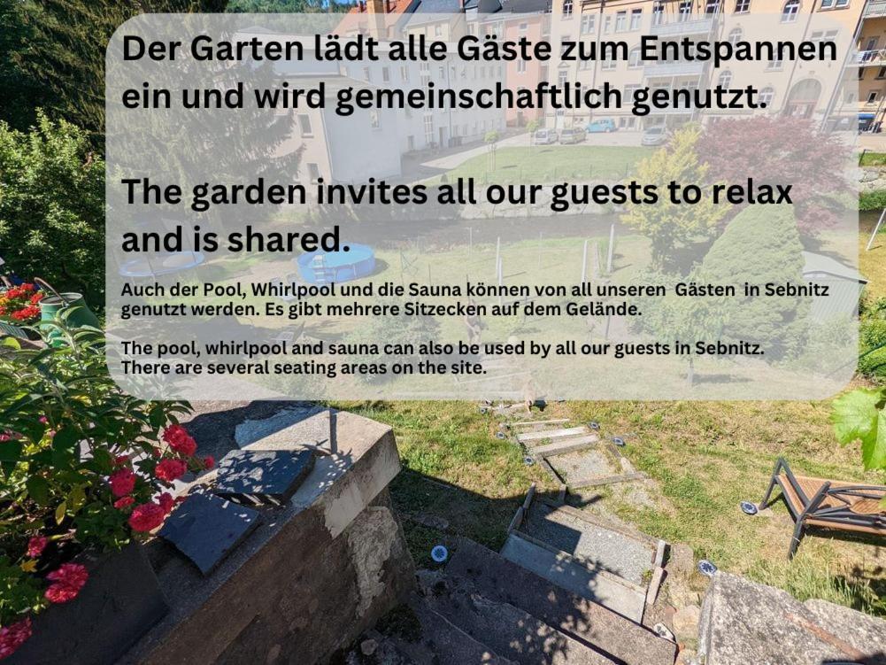 Uo2 - Urlaubsmagie - Garten, Whirlpool, Sauna Apartman Sebnitz Kültér fotó